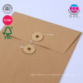 conjunto personalizado de 2 bolsas de papel kraft marrón china para archivo